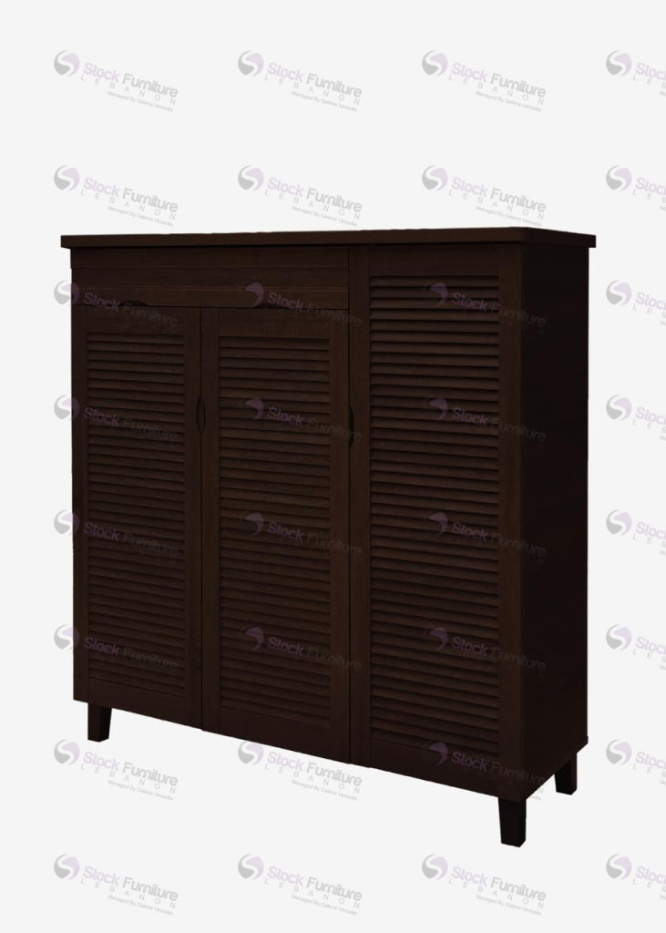 Three door wood - Stock Furniture Lebanon - تسوق مفروشات في لبنان